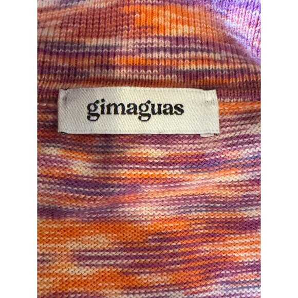 Gimaguas Sweater Women Medium Pink Purple‎ Knit Collared Zion Cardigan Luxury - Picture 10 of 12